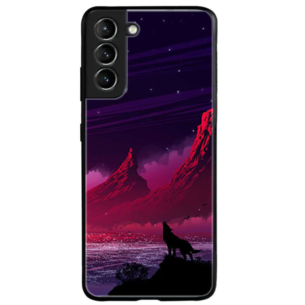 Galaxy S21 Plus - Wolf Design 7 - Premium Printed Glass soft Bumper shock Proof Case CS-22772