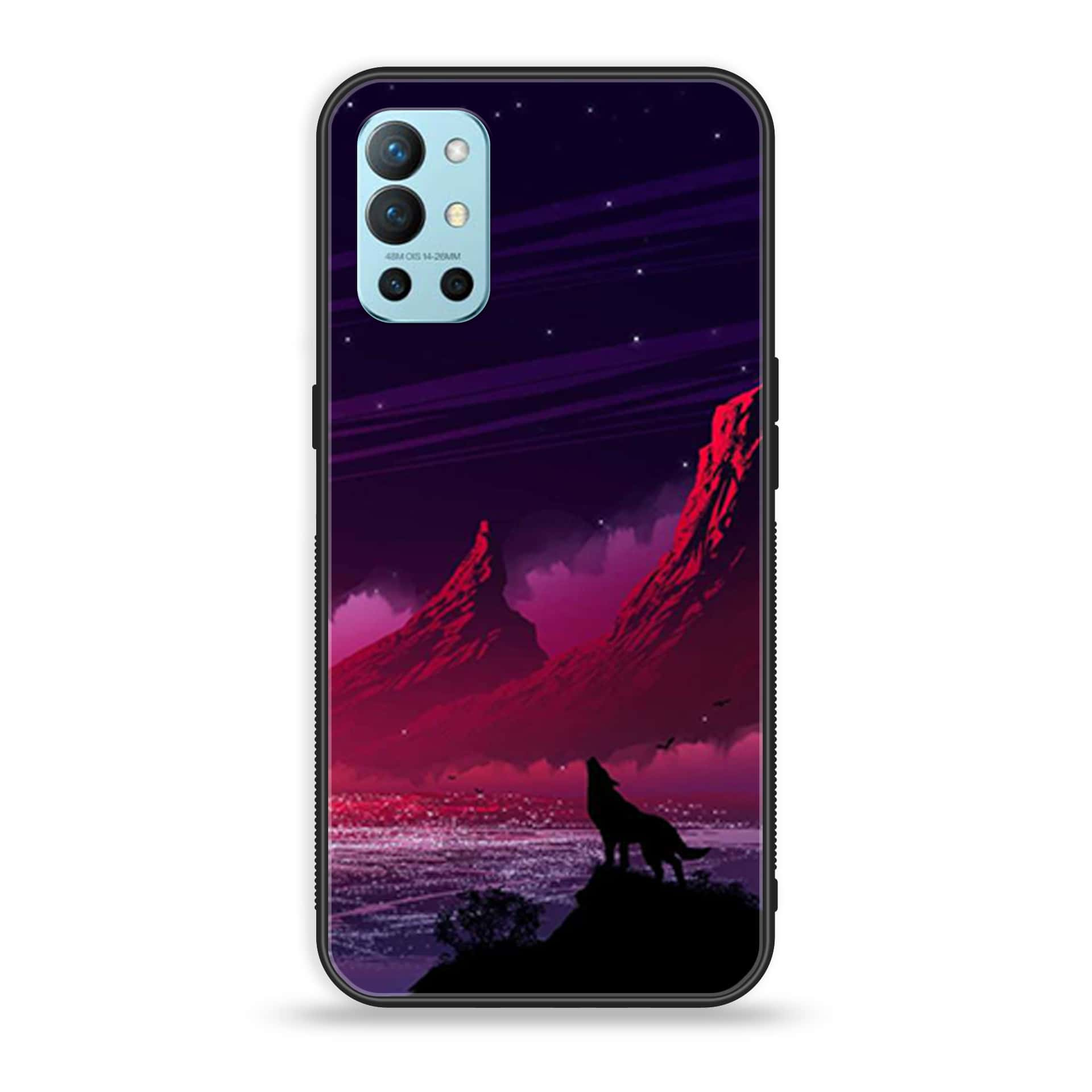 OnePlus 9R - Wolf Series - Premium Printed Glass soft Bumper shock Proof Case