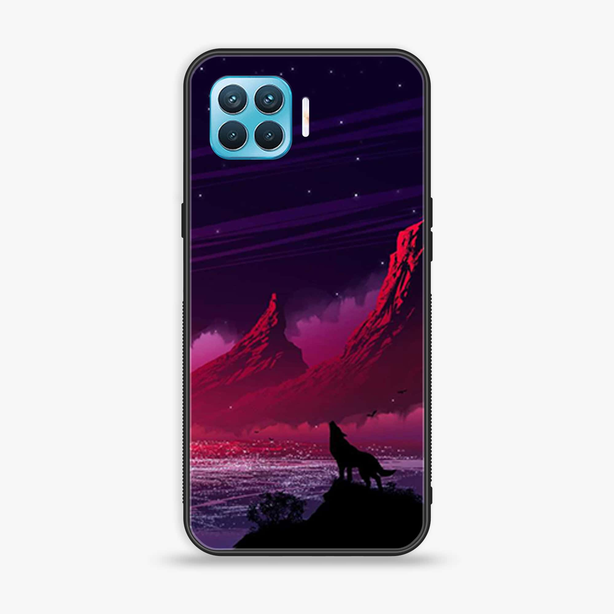 Oppo F17 Pro - Wolf Series - Premium Printed Glass soft Bumper shock Proof Case