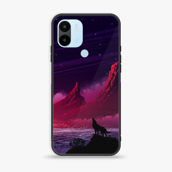 Xiaomi Redmi A1 Plus - Wolf Design 7 - Premium Printed Glass soft Bumper shock Proof Case CS-16426