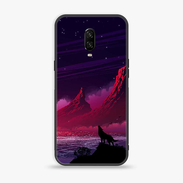 OnePlus 6T - Wolf Design 7 - Premium Printed Glass soft Bumper shock Proof Case CS-17168