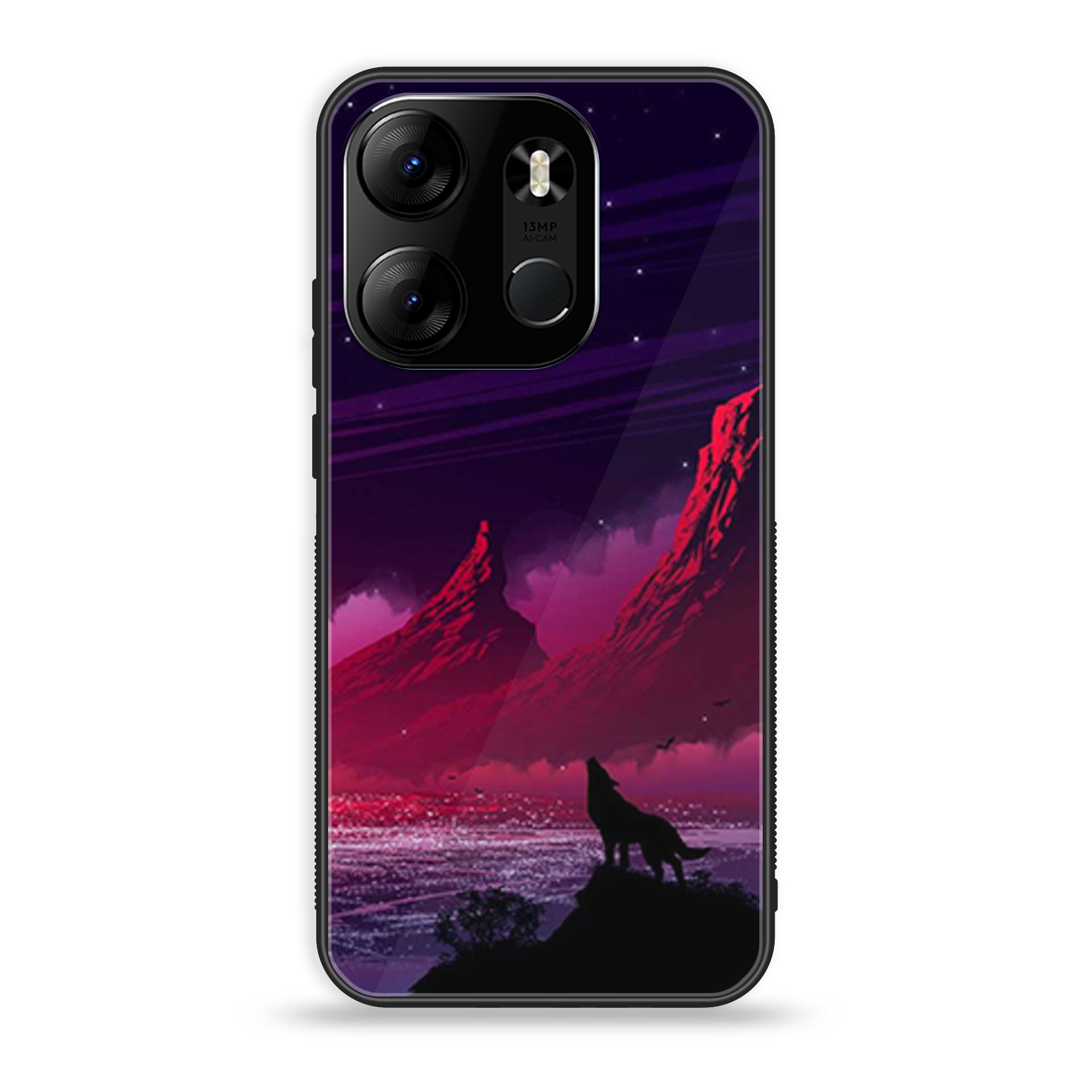 OnePlus Nord N10-Wolf Series - Premium Printed Glass soft Bumper shock Proof Case