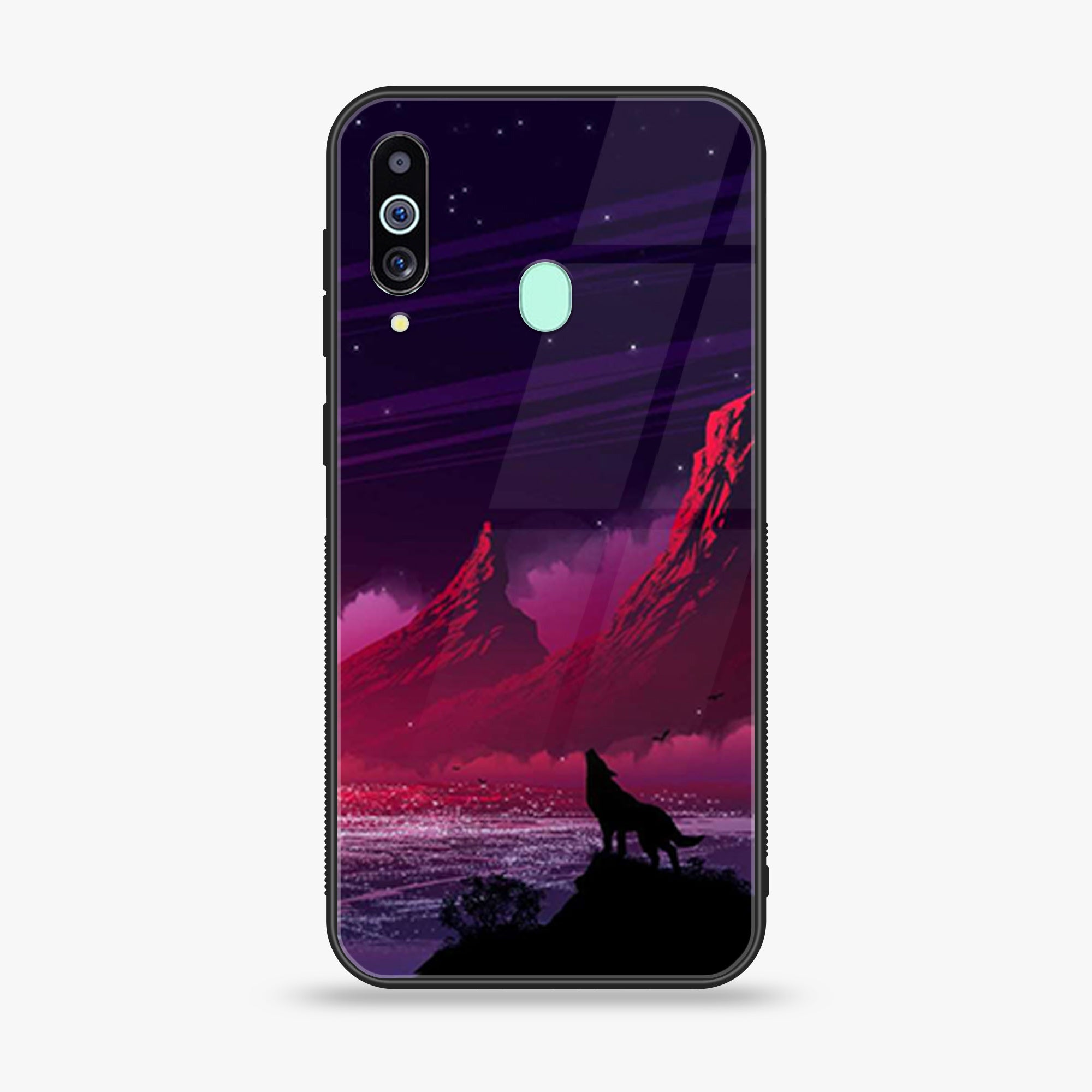 Samsung Galaxy M40s - Wolf Series - Premium Printed Glass soft Bumper shock Proof Case