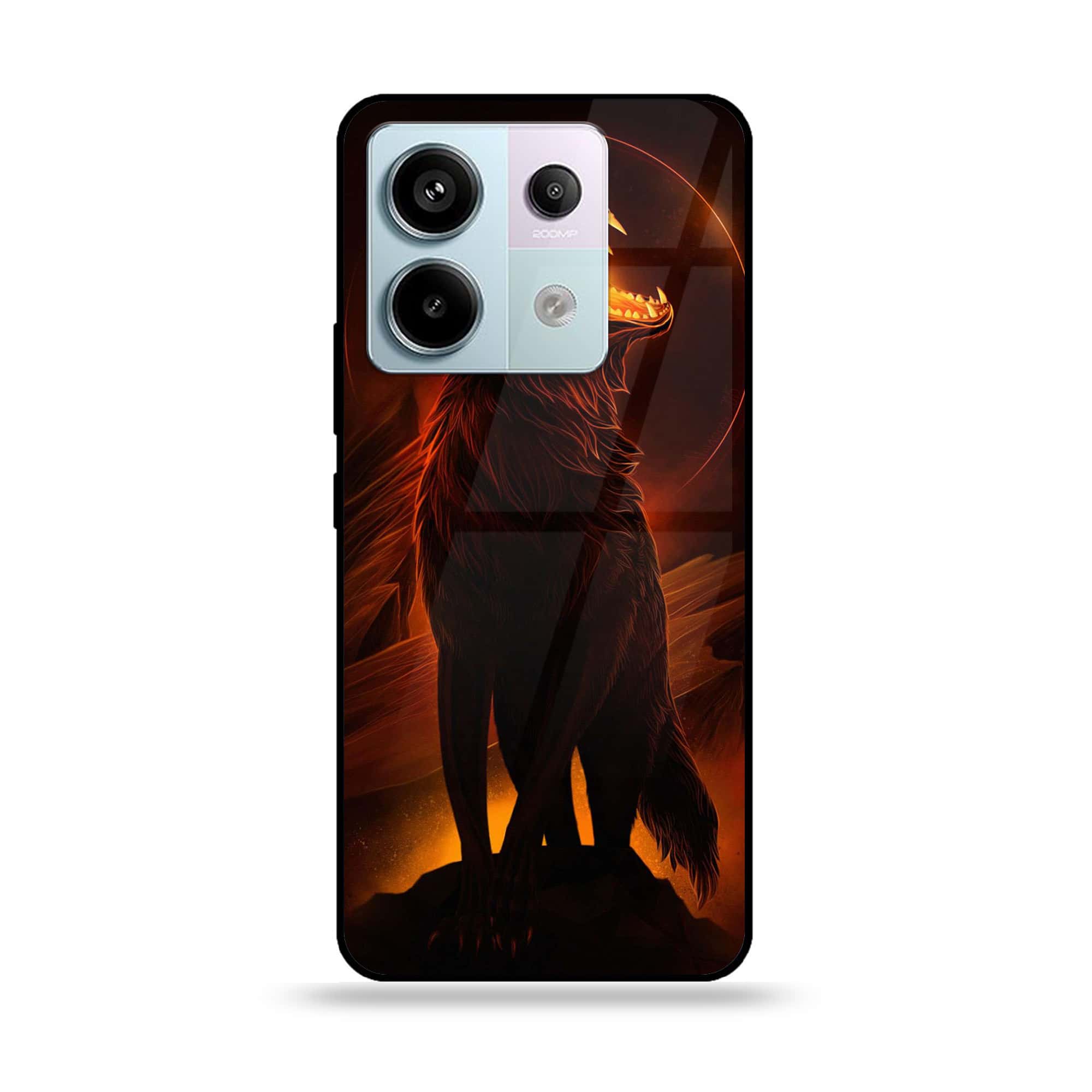 Redmi Note 13 - Wolf Series - Premium Metal Printed soft Bumper shock Proof Case
