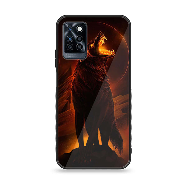 Infinix Note 10 Pro - Wolf Design 6 - Premium Printed Glass soft Bumper shock Proof Case CS-8430