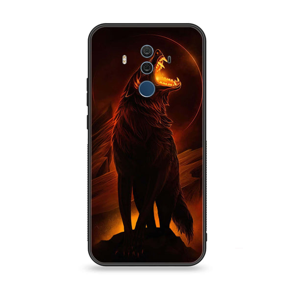 Huawei Mate 10 Pro - Wolf Design 6- Premium Printed Glass soft Bumper shock Proof Case CS-11089