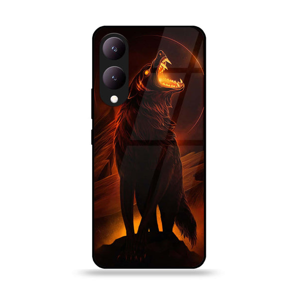 Vivo Y17S - Wolf Design 6- Premium Printed Glass soft Bumper shock Proof Case CS-48323