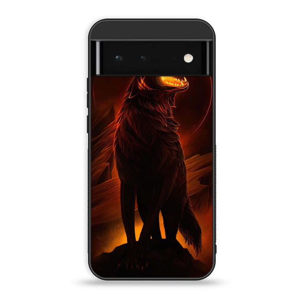 Google Pixel 6 Pro-Wolf Design 6 - Premium Printed Glass soft Bumper shock Proof Case CS-19658