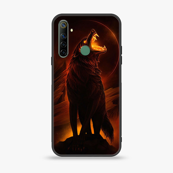 Realme 6i Wolf Series Premium Printed Glass soft Bumper shock Proof Case CS-17962