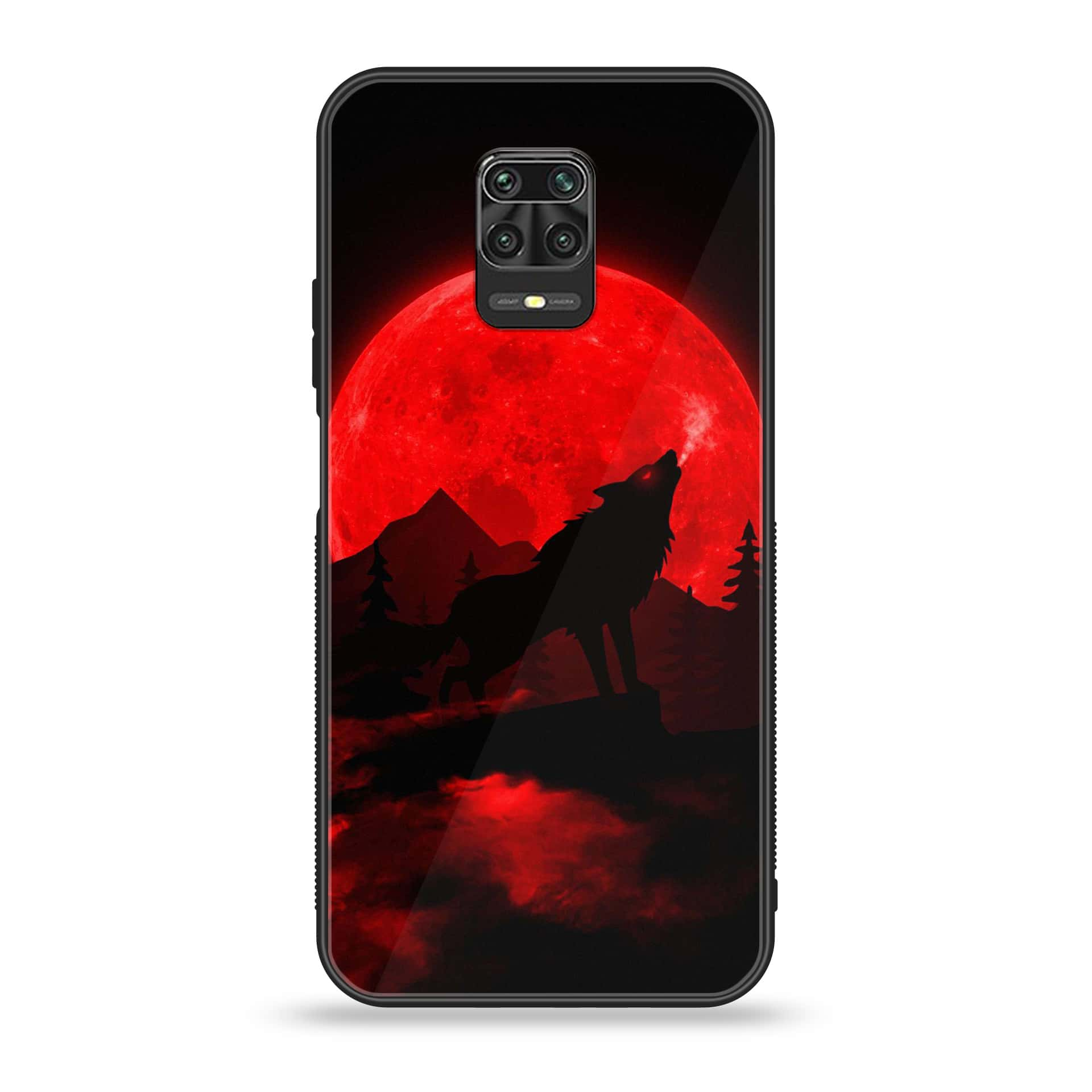 Xiaomi Redmi Note 9S - Wolf Series - Premium Printed Glass soft Bumper shock Proof Case