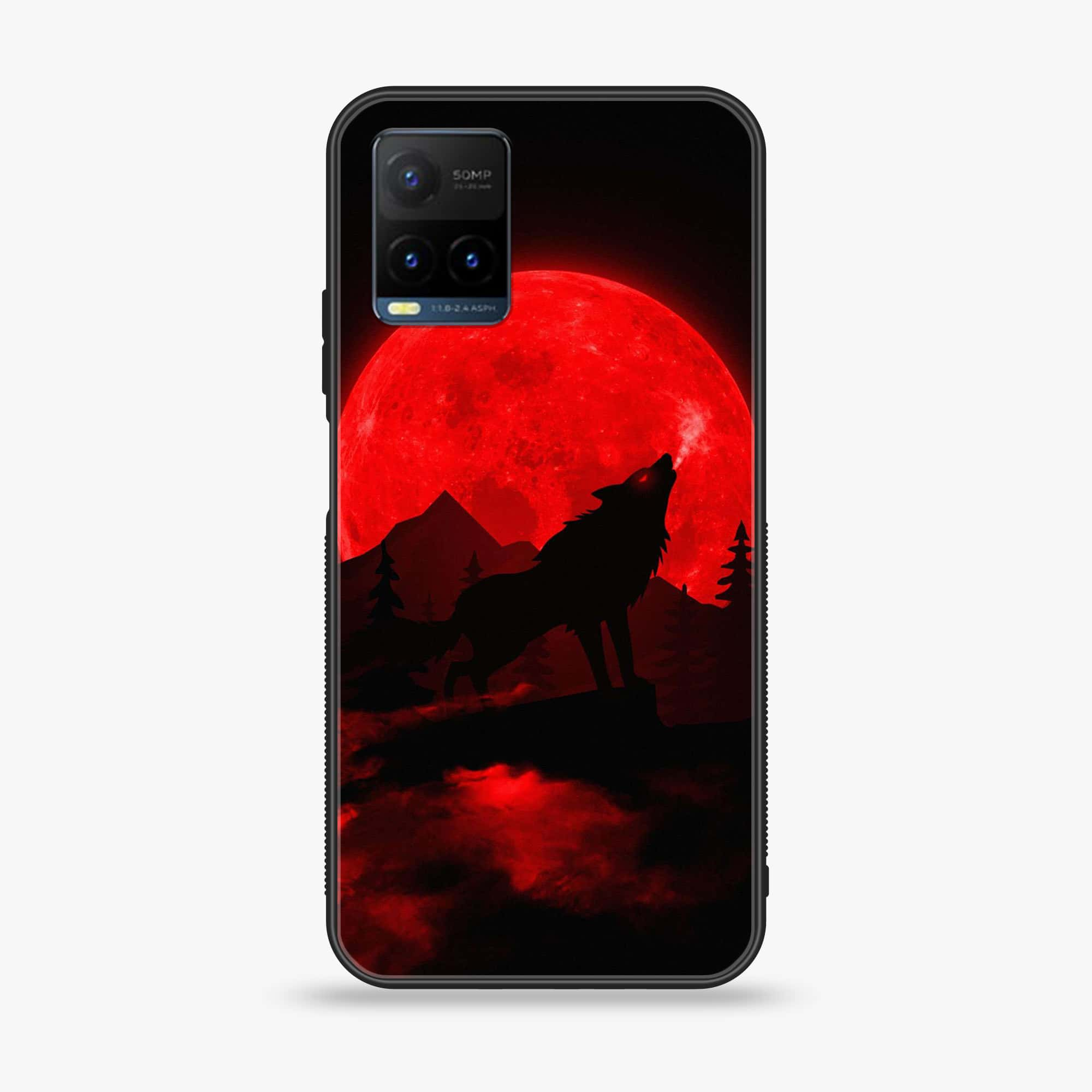 Vivo Y21t - Wolf Series - Premium Printed Glass soft Bumper shock Proof Case