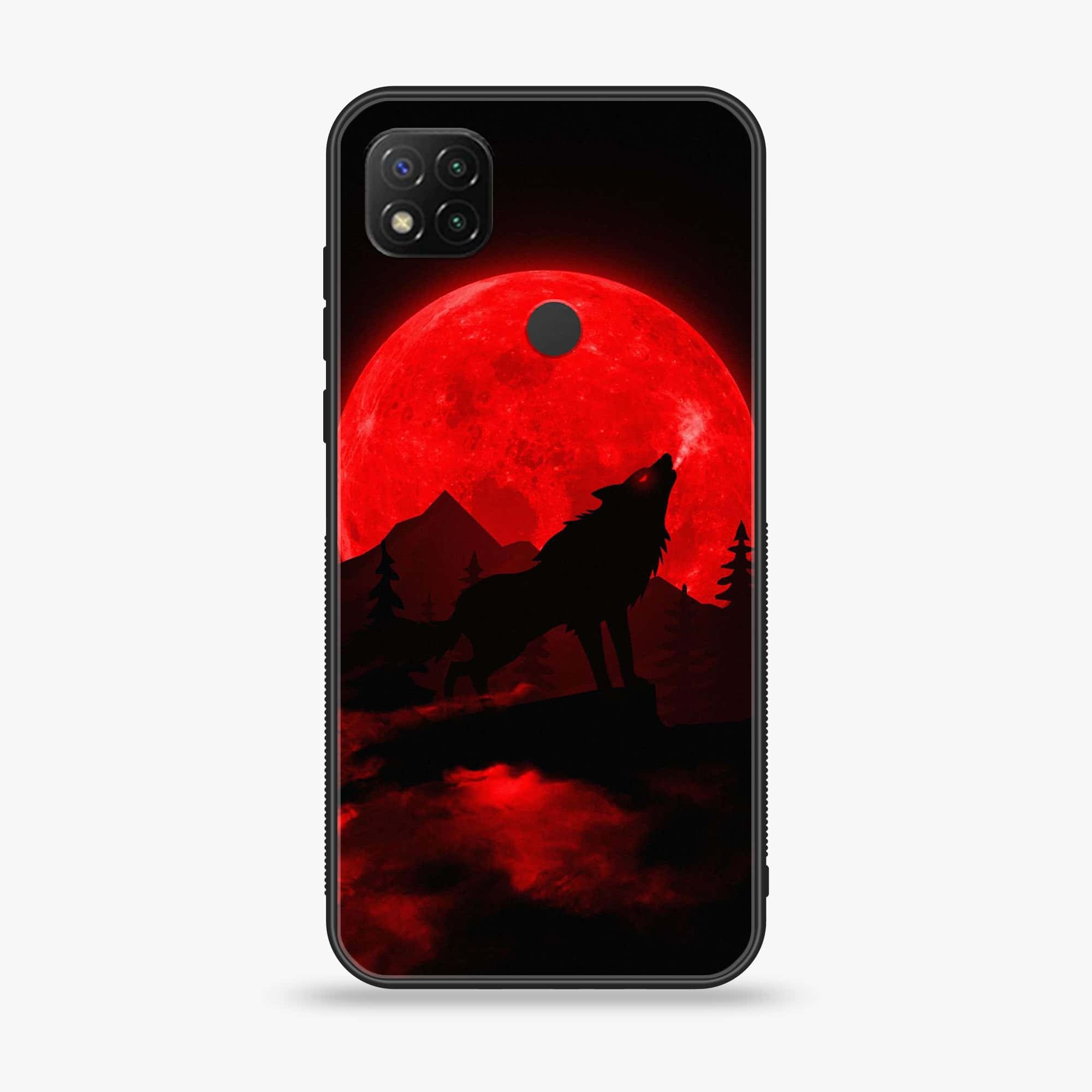 Xiaomi Redmi 9C - Wolf Series - Premium Printed Glass soft Bumper shock Proof Case