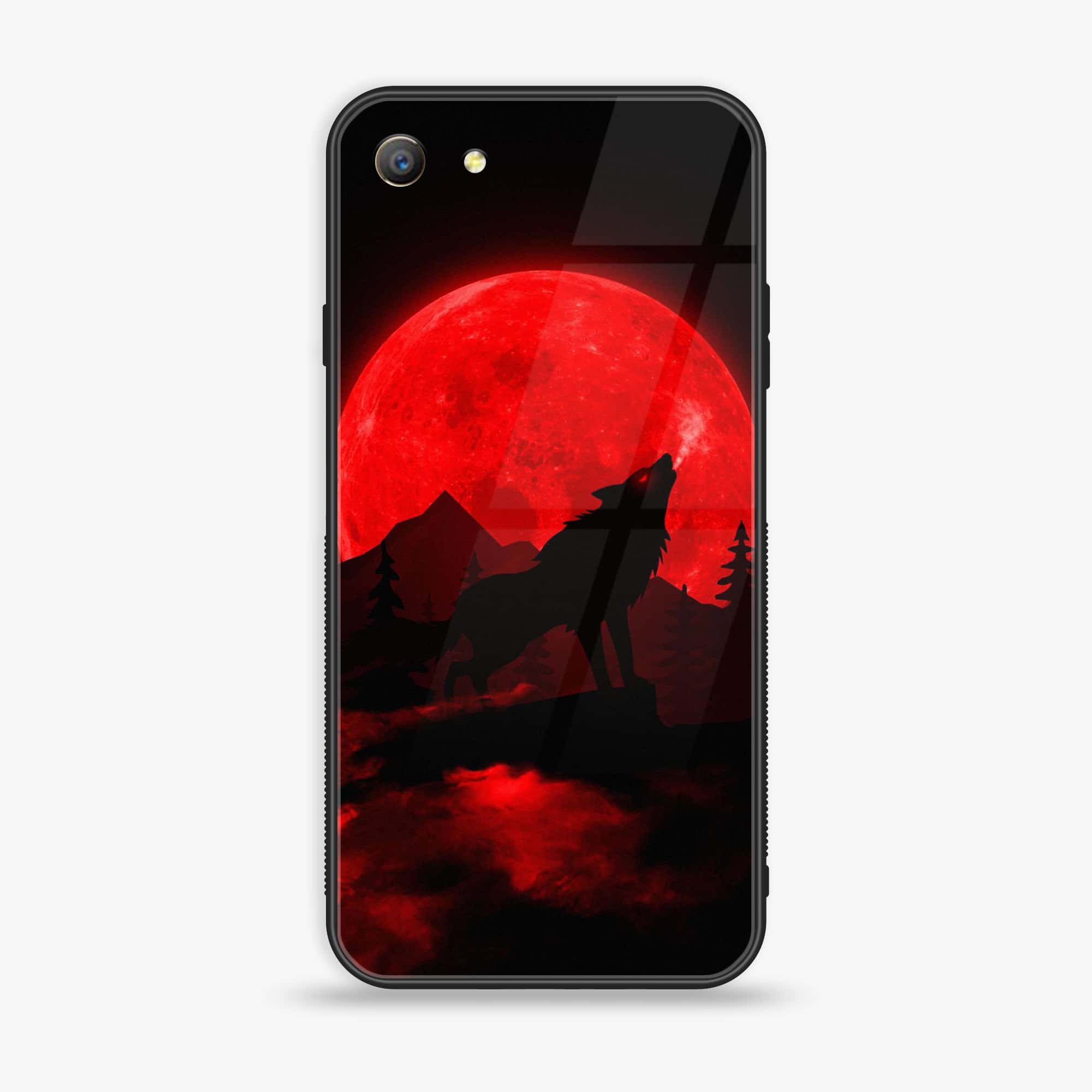 Oppo A57 Wolf Series Premium Printed Glass soft Bumper shock Proof Case