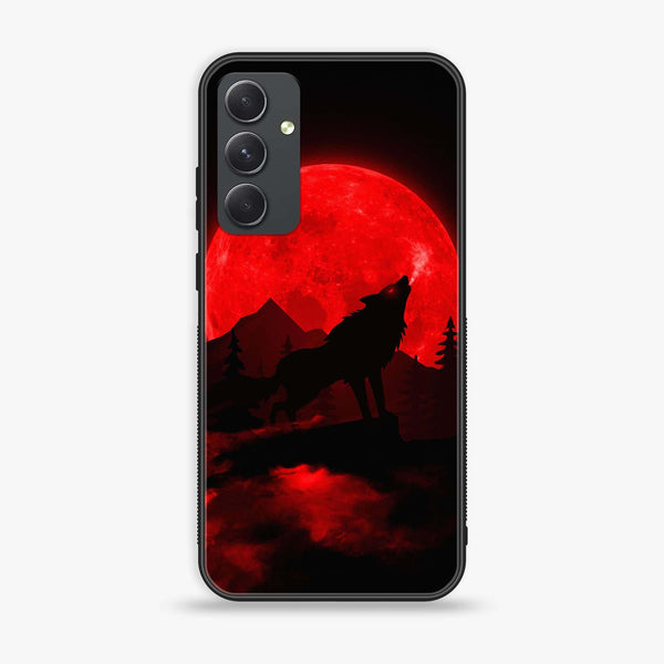 Samsung Galaxy A54 - Wolf Design 5- Premium Printed Glass soft Bumper shock Proof Case CS-12059