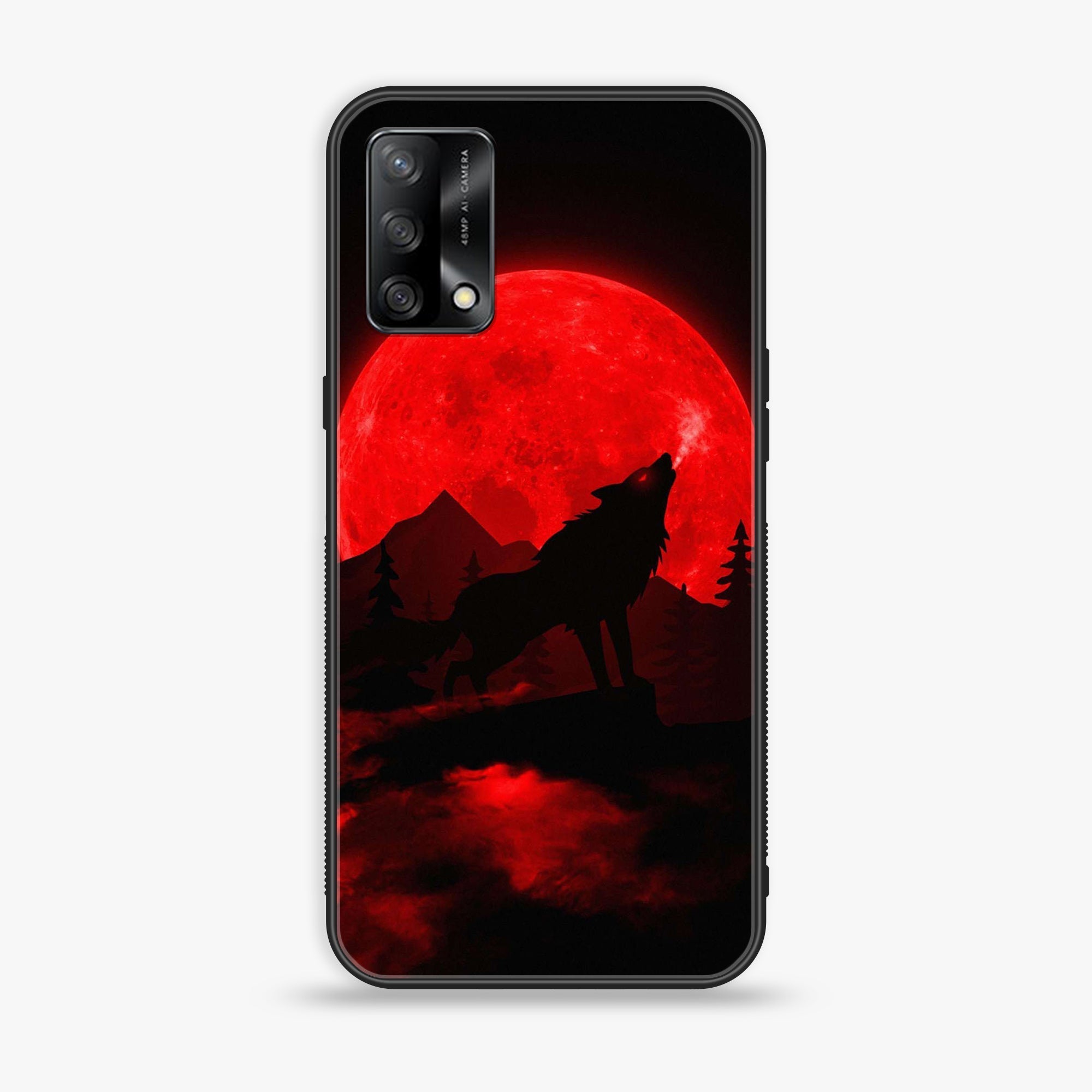Oppo F19s  - Wolf Series - Premium Metal Printed soft Bumper shock Proof Case