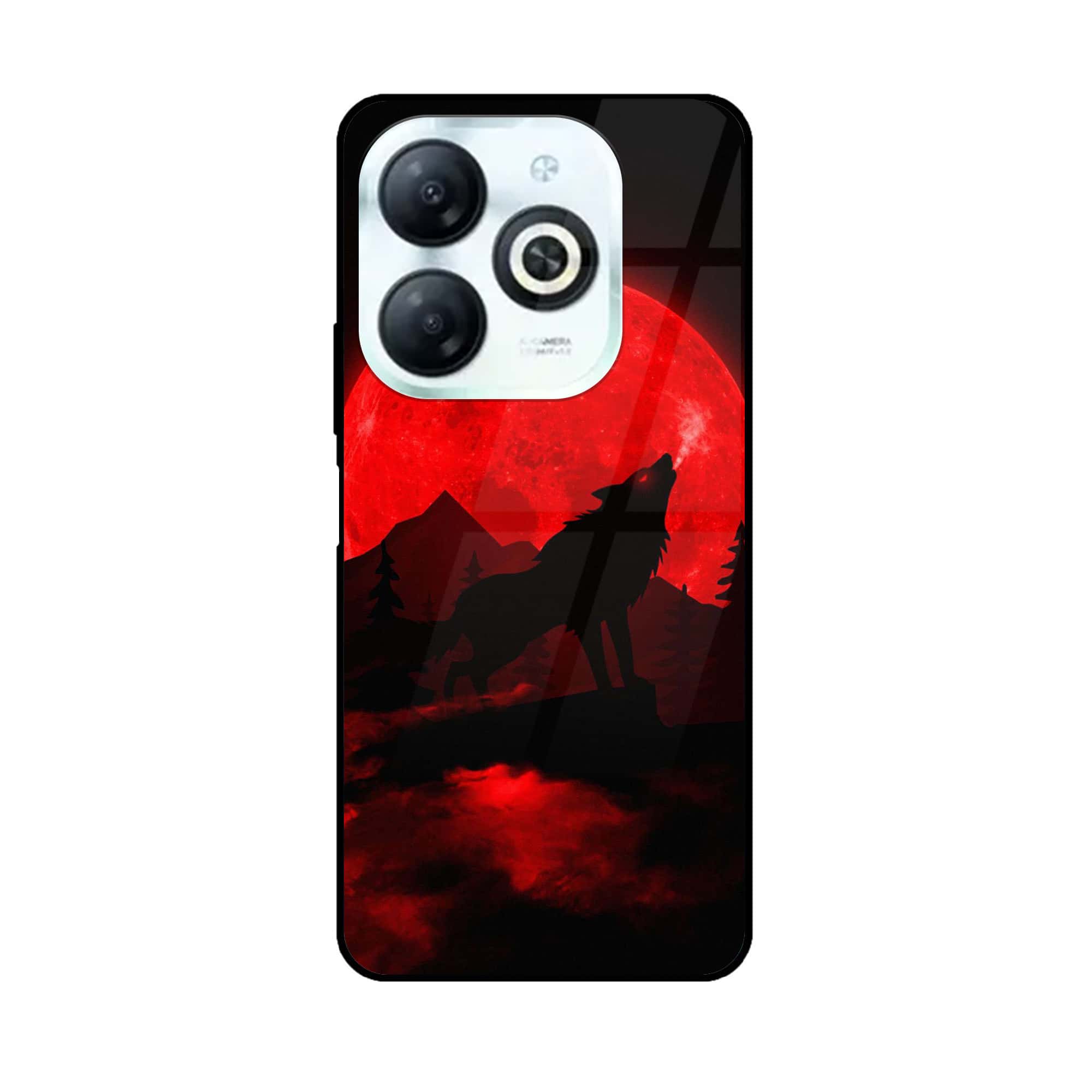 Tecno Spark 20 - Wolf Series - Premium Printed Glass soft Bumper shock Proof Case