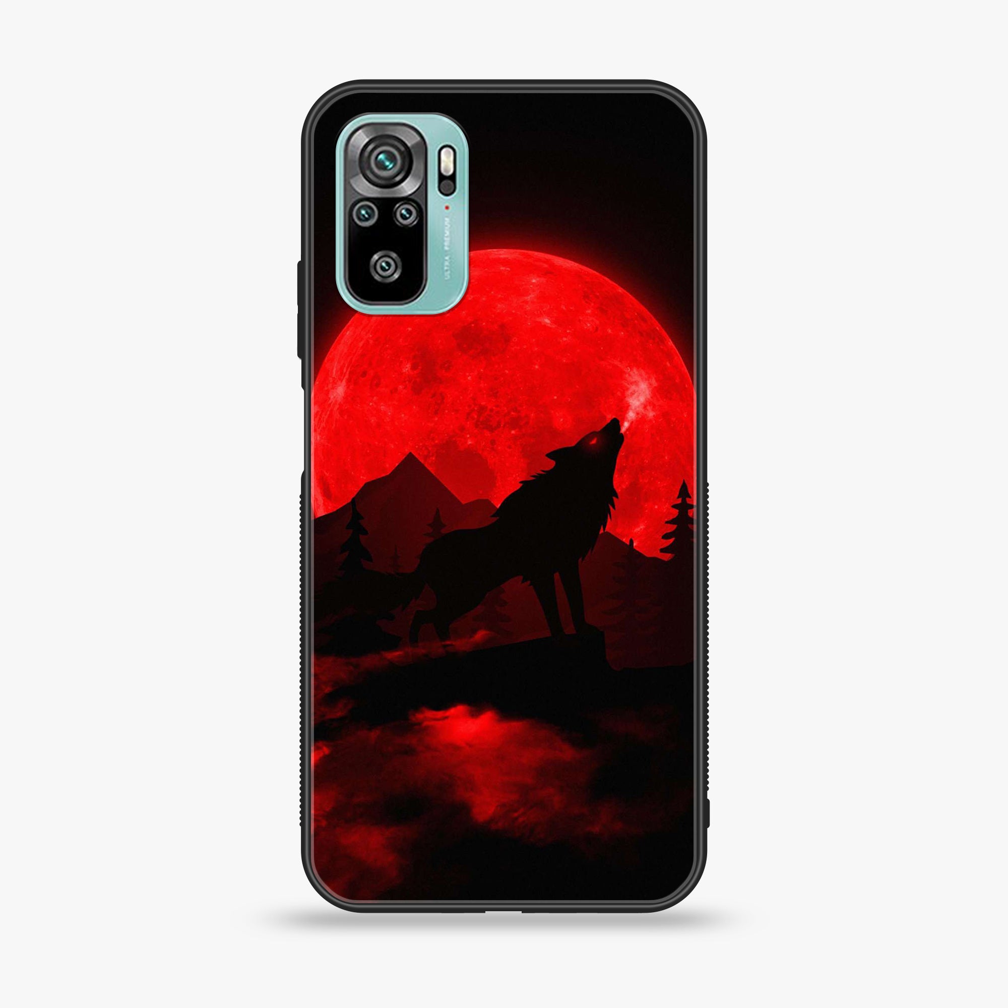 Xiaomi Redmi Note 10- Wolf Series - Premium Printed Glass soft Bumper shock Proof Case