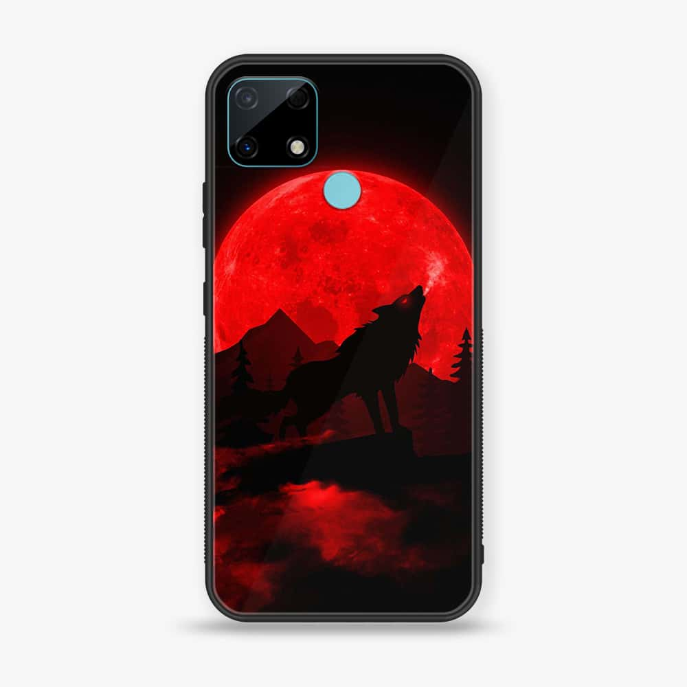 Realme C25 - Wolf Series - Premium Printed Glass soft Bumper shock Proof Case