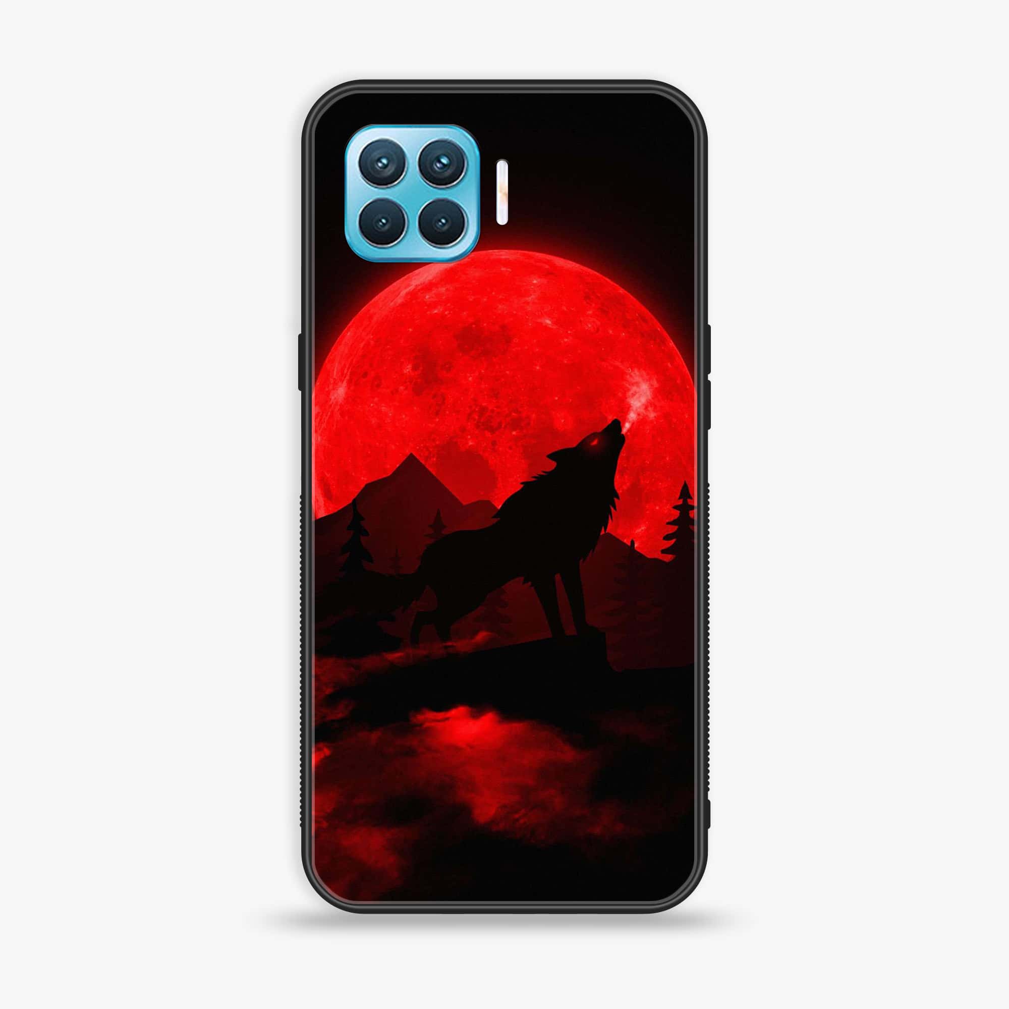 Oppo A93 4G - Wolf Series - Premium Printed Glass soft Bumper shock Proof Case