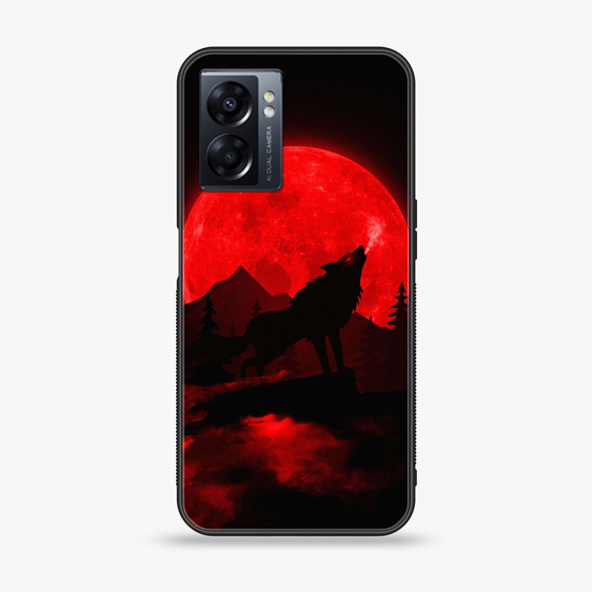 Oppo A77 4G - Wolf Series - Premium Metal Printed soft Bumper shock Proof Case