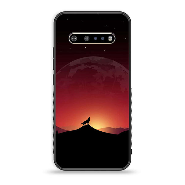LG V60 Wolf Design 4  Premium Printed Glass soft Bumper shock Proof Case CS-38273