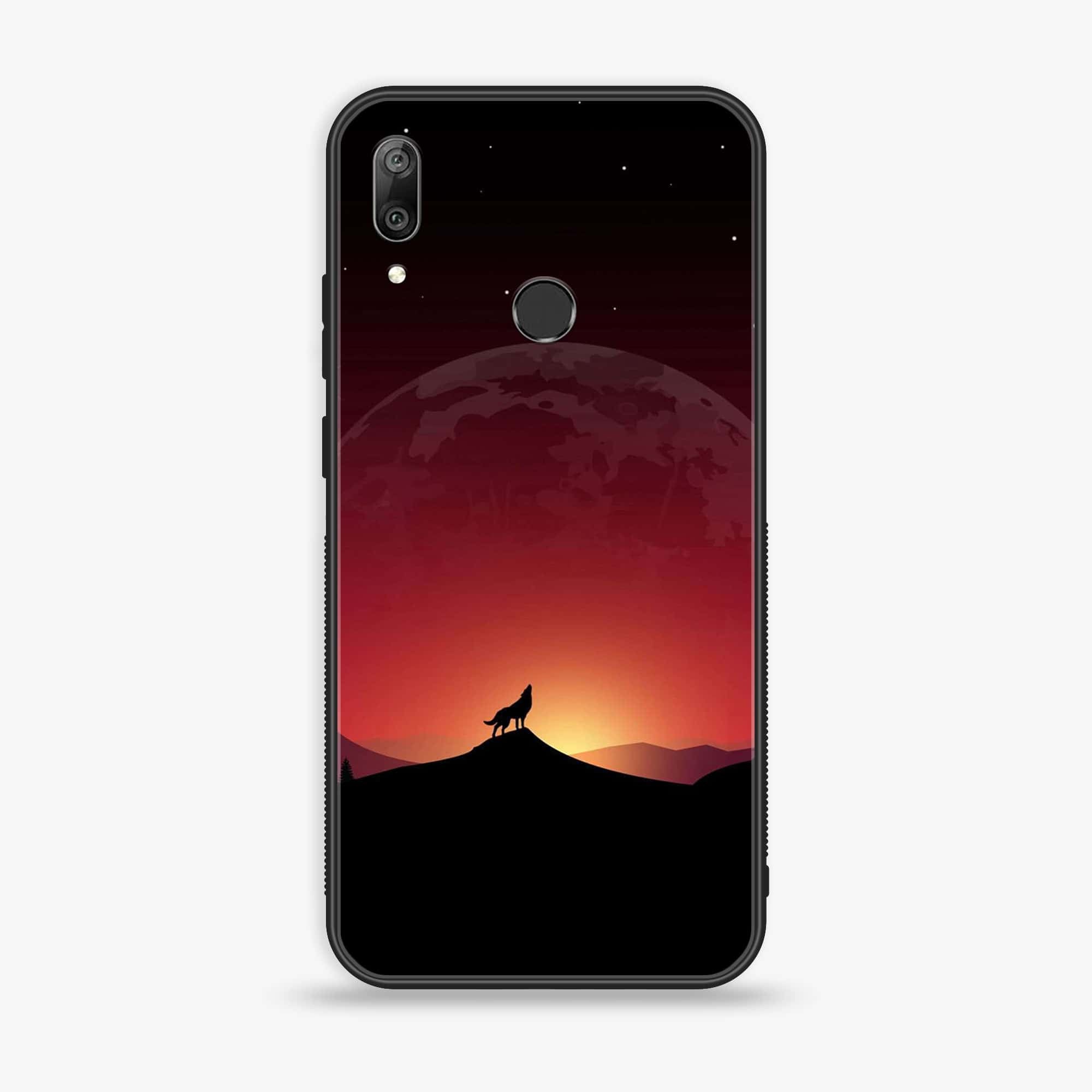Huawei Y7 Prime (2019) - Wolf Series - Premium Printed Glass soft Bumper shock Proof Case