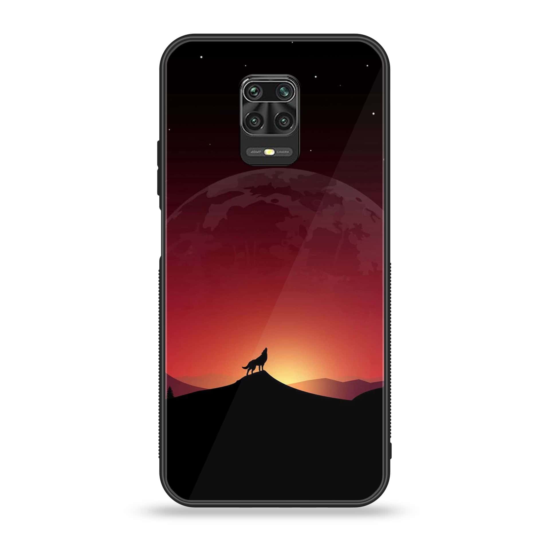 Xiaomi Redmi Note 9 Pro - Wolf Series - Premium Printed Glass soft Bumper shock Proof Case