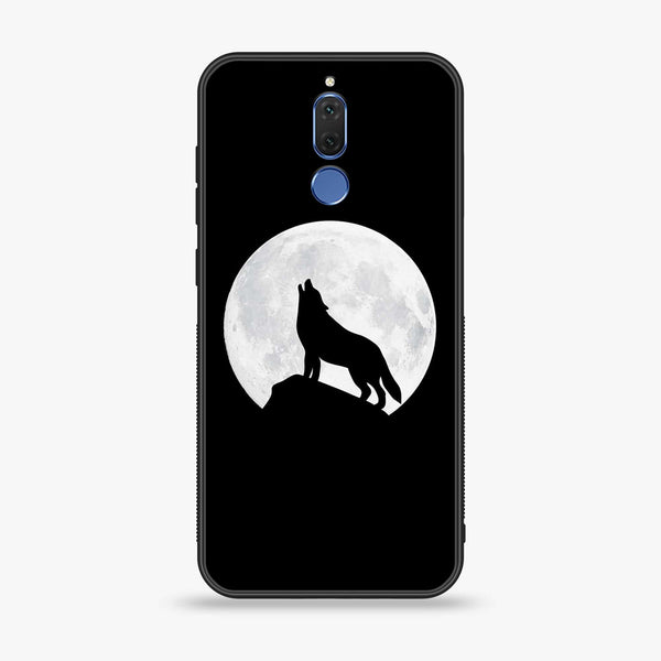 Huawei Mate 10 Lite Wolf Design 3  - Premium Printed Glass soft Bumper shock Proof Case  CS-35955