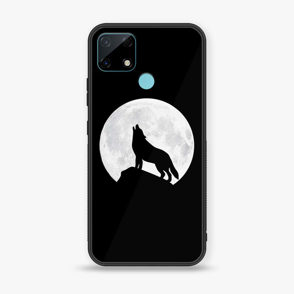 Realme C25 - Wolf Series - Premium Printed Glass soft Bumper shock Proof Case