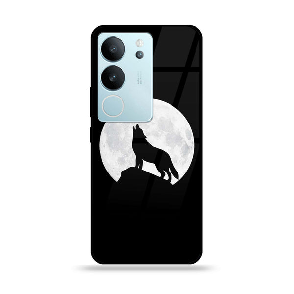 Vivo V29 - Wolf Design 3- Premium Printed Glass soft Bumper shock Proof Case CS-11544 CS-11545