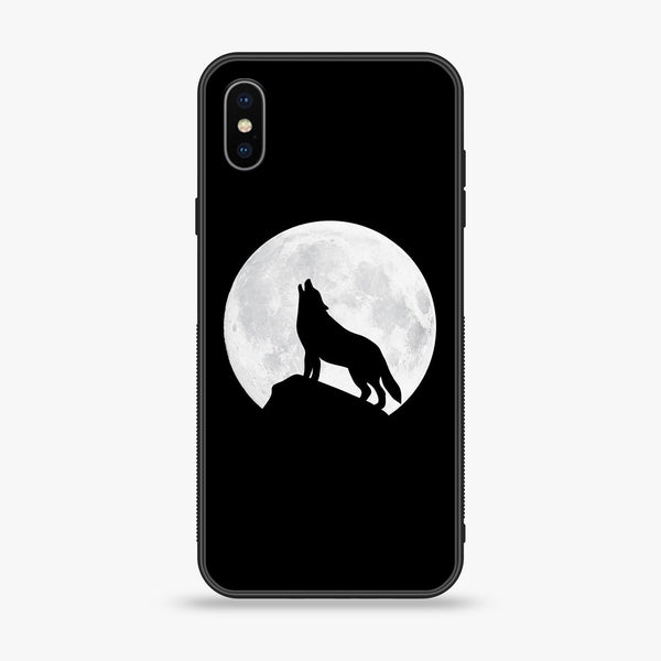 iPhone XS Max - Wolf Design 3 - Premium Printed Glass soft Bumper shock Proof Case CS-18419