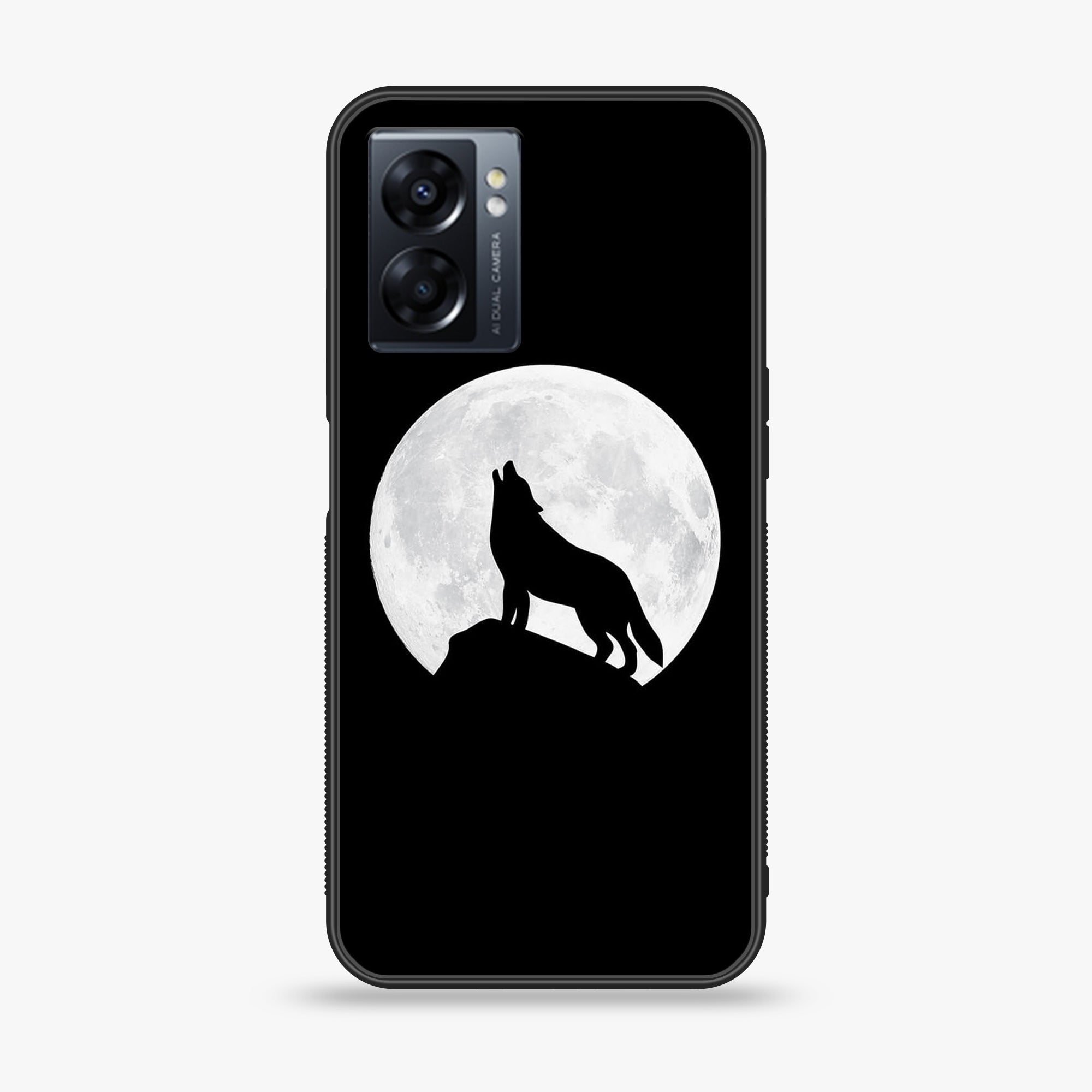 Oppo A77 4G - Wolf Series - Premium Metal Printed soft Bumper shock Proof Case