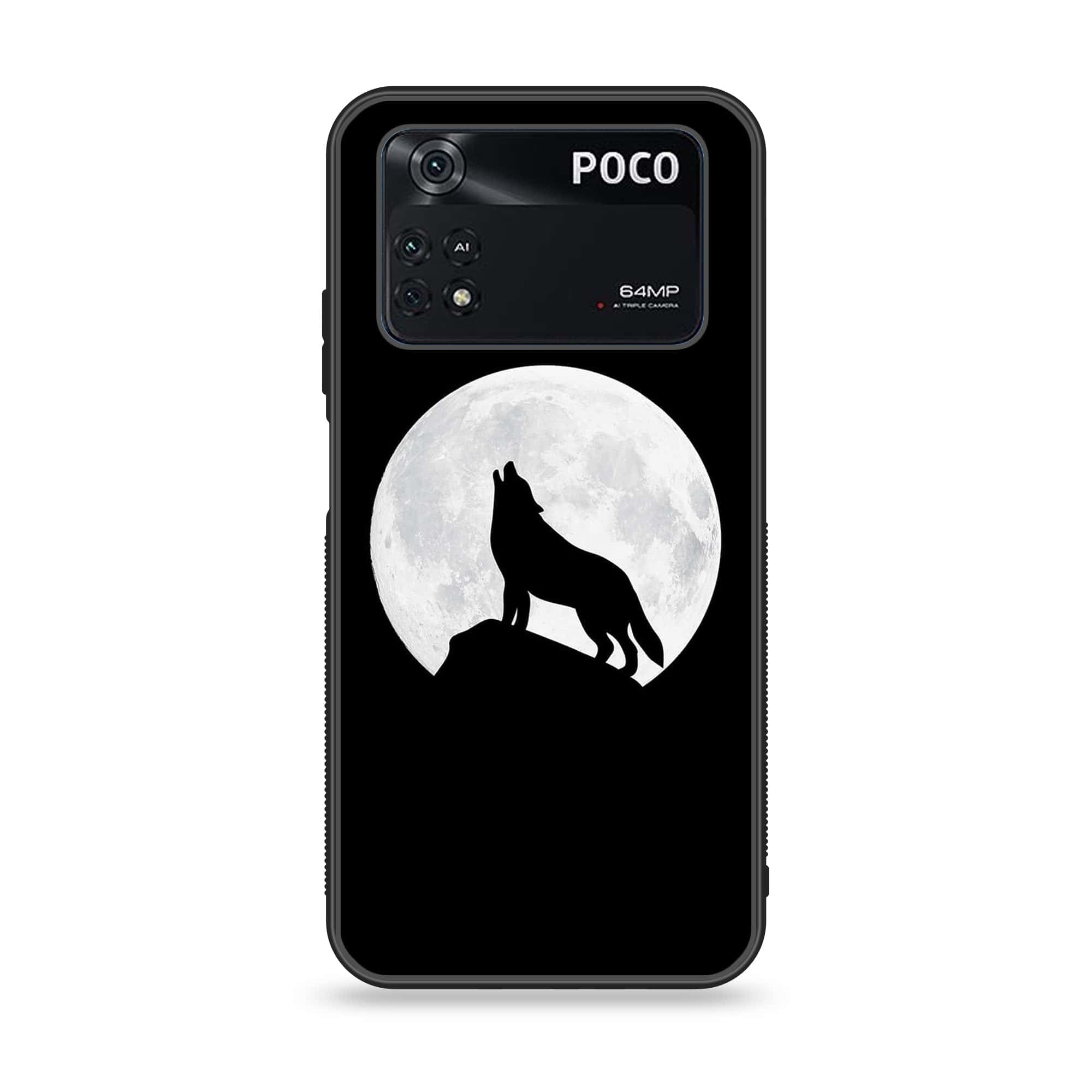 Xiaomi Poco M4 Pro 4G - Wolf Series - Premium Printed Glass soft Bumper shock Proof Case