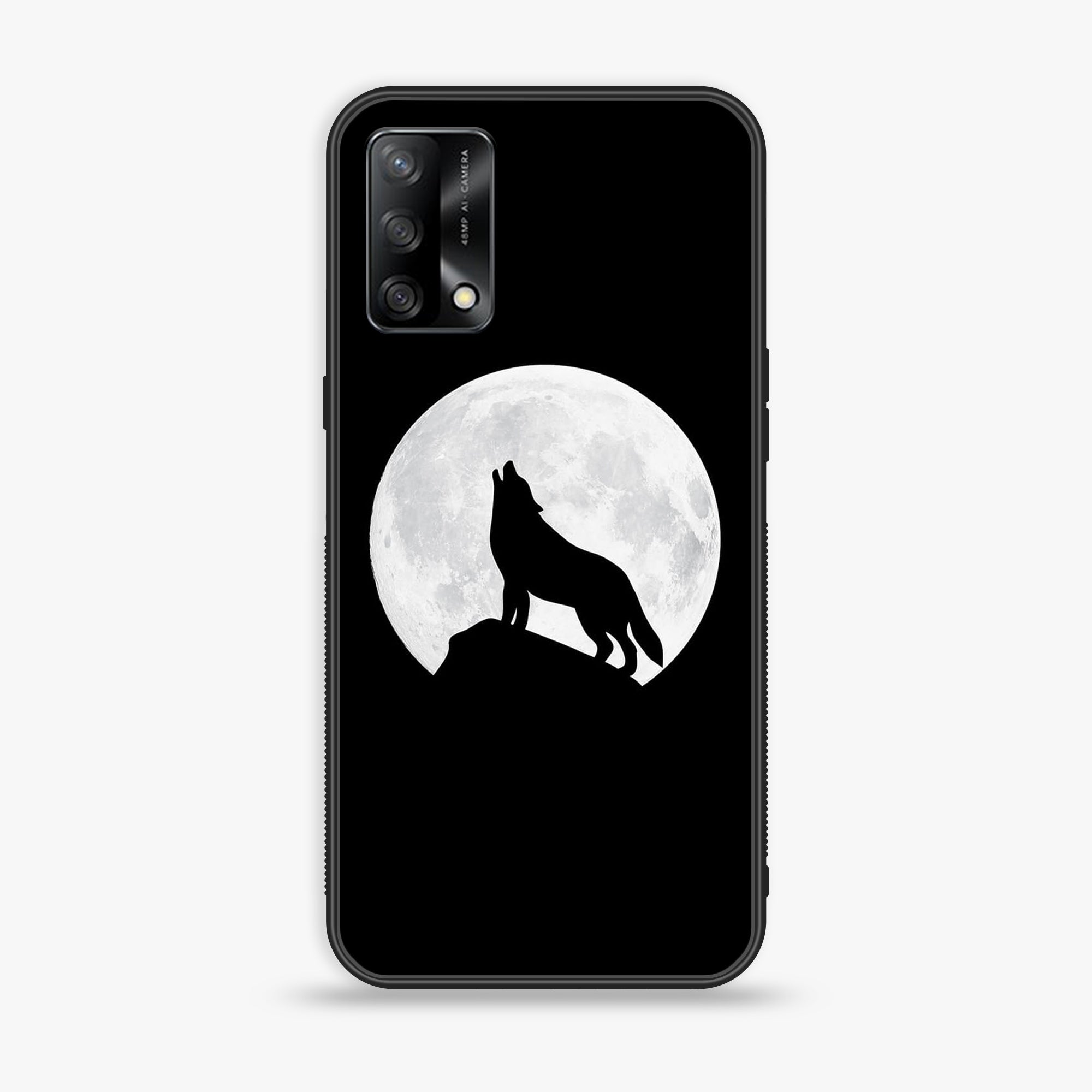 Oppo F19s  - Wolf Series - Premium Metal Printed soft Bumper shock Proof Case