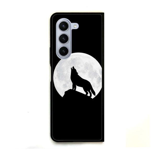 Galaxy Z Fold 5 - Wolf Design 3-  Premium Metal Printed soft Bumper shock Proof Case CS-44125