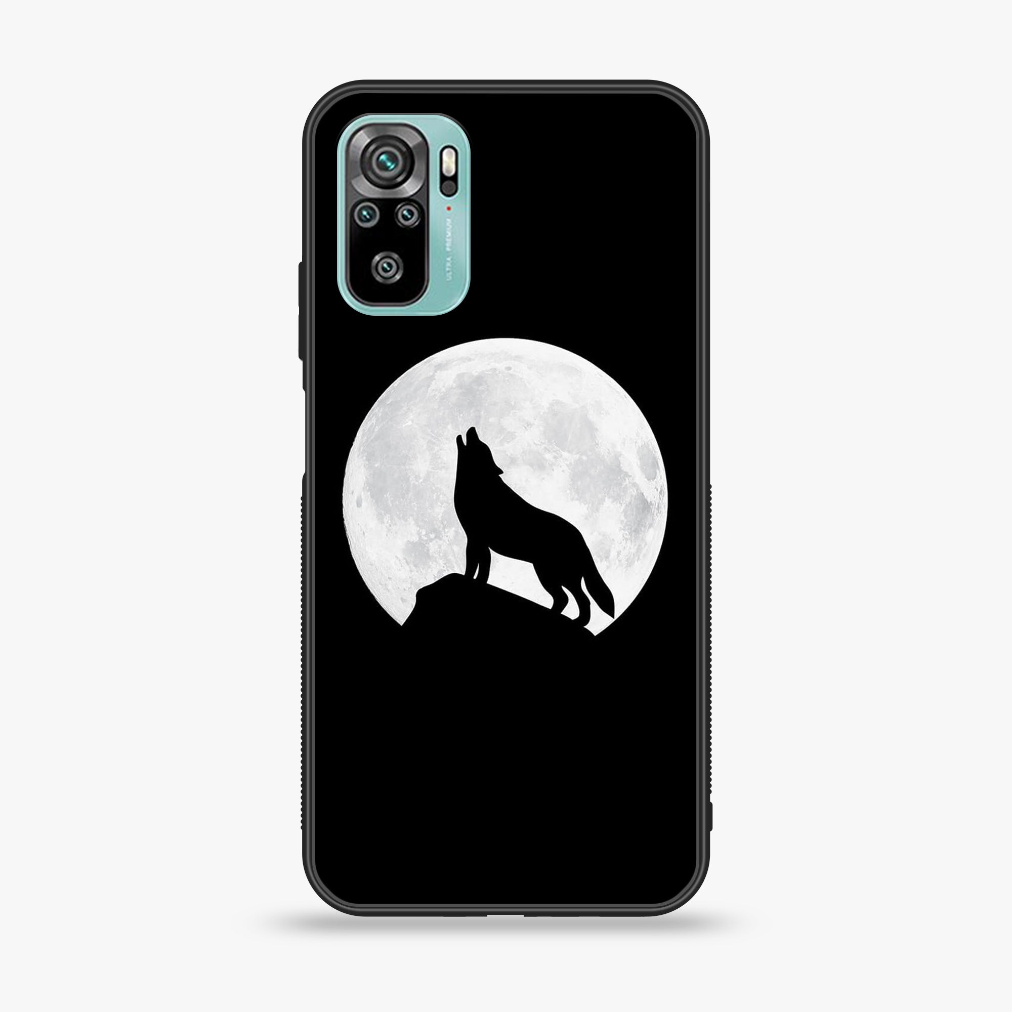 Xiaomi Redmi Note 10- Wolf Series - Premium Printed Glass soft Bumper shock Proof Case