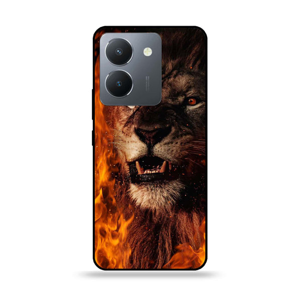 Vivo Y36 - Tiger Art Design 2 - Premium Printed Glass soft Bumper shock Proof Case CS-21347