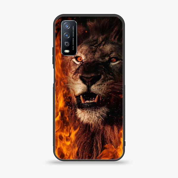 VIVO Y20/Y11S/Y12S/Y20A/Y20S/Y12A  - Tiger  Design 2 Premium Metal Printed soft Bumper shock Proof Case CS-31846