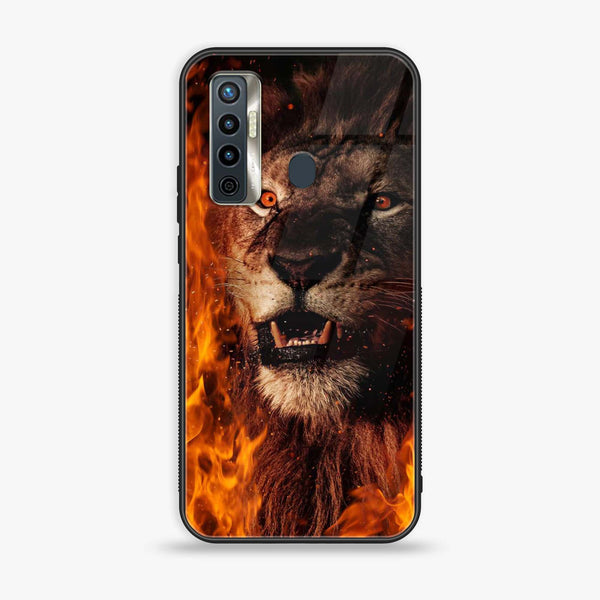 Tecno Camon 17 - Tiger Series Design 2  - Premium Printed Glass soft Bumper shock Proof Case  CS-19143