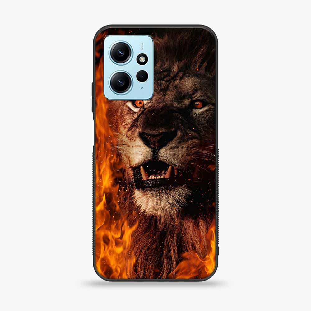 Xiaomi Redmi Note 12 - Tiger Series - Premium Printed Glass soft Bumper shock Proof Case