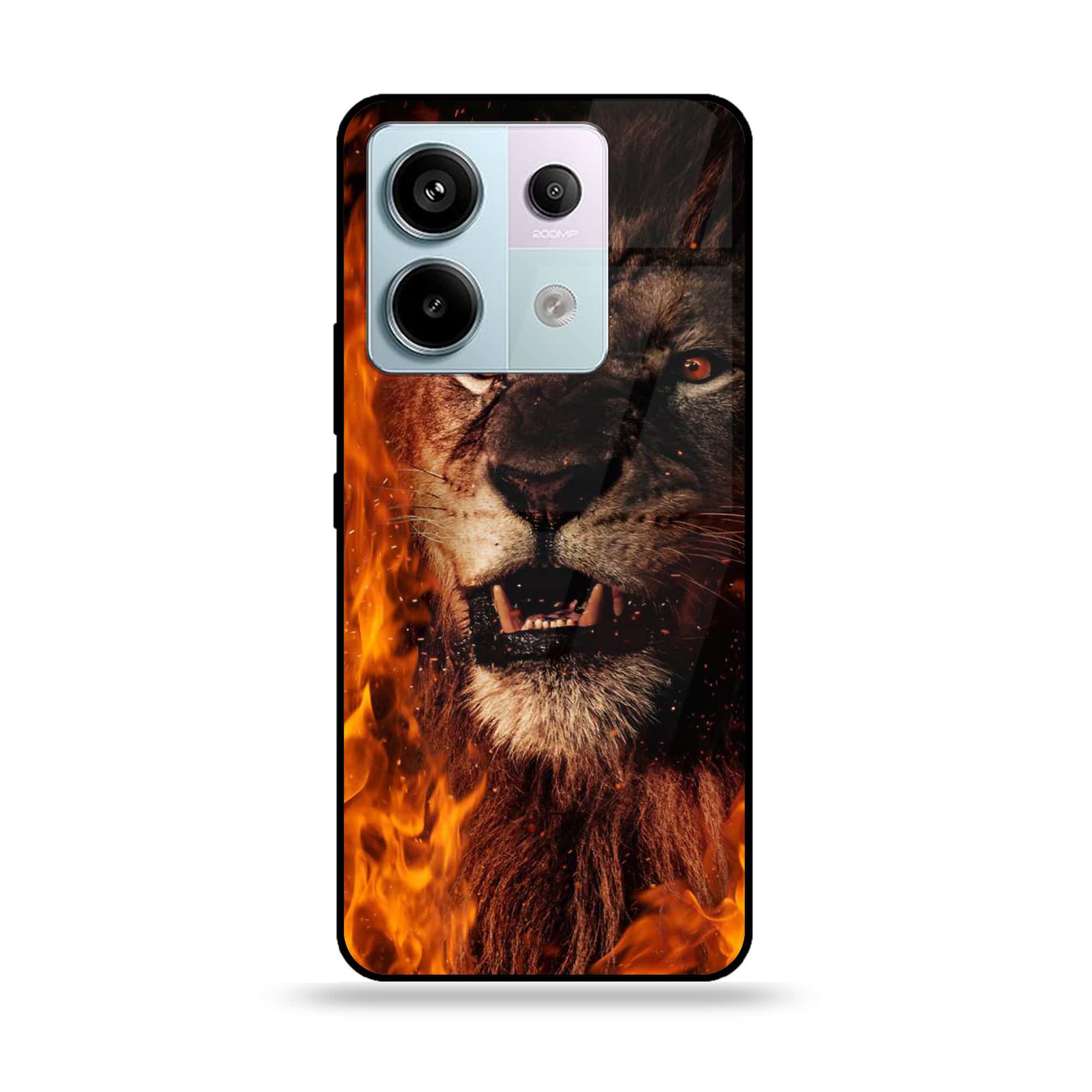 Redmi Note 13 - Tiger Series - Premium Metal Printed soft Bumper shock Proof Case