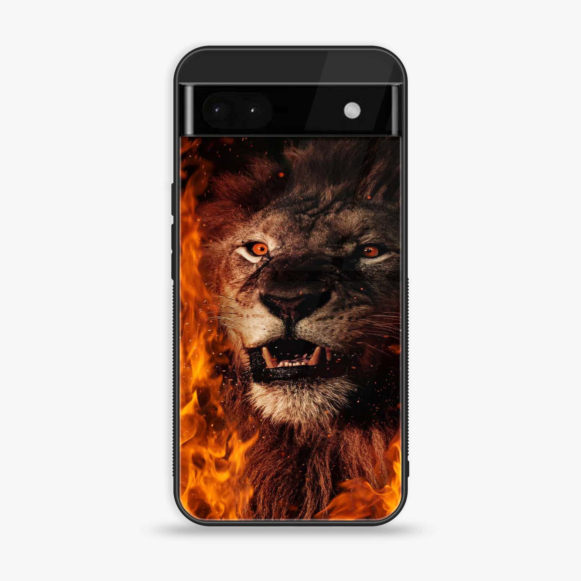 Google Pixel 6A - Tiger Series - Premium Printed Glass soft Bumper shock Proof Case