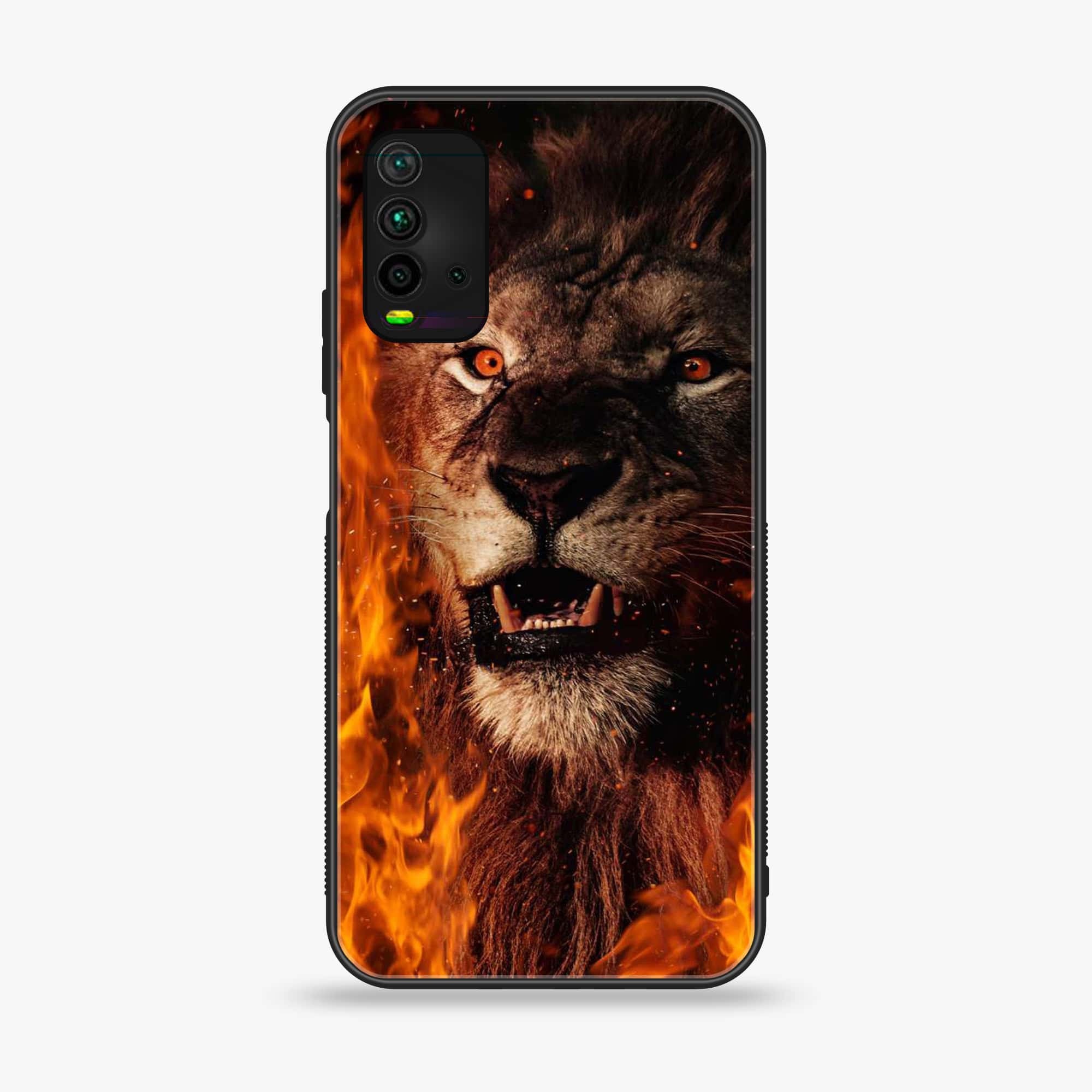 Xiaomi Redmi 9T - Tiger Series - Premium Printed Glass soft Bumper shock Proof Case