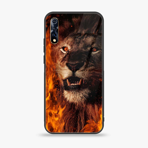 Vivo S1 - Tiger Series  Design 2 - Premium Printed Glass soft Bumper shock Proof Case  CS-19114