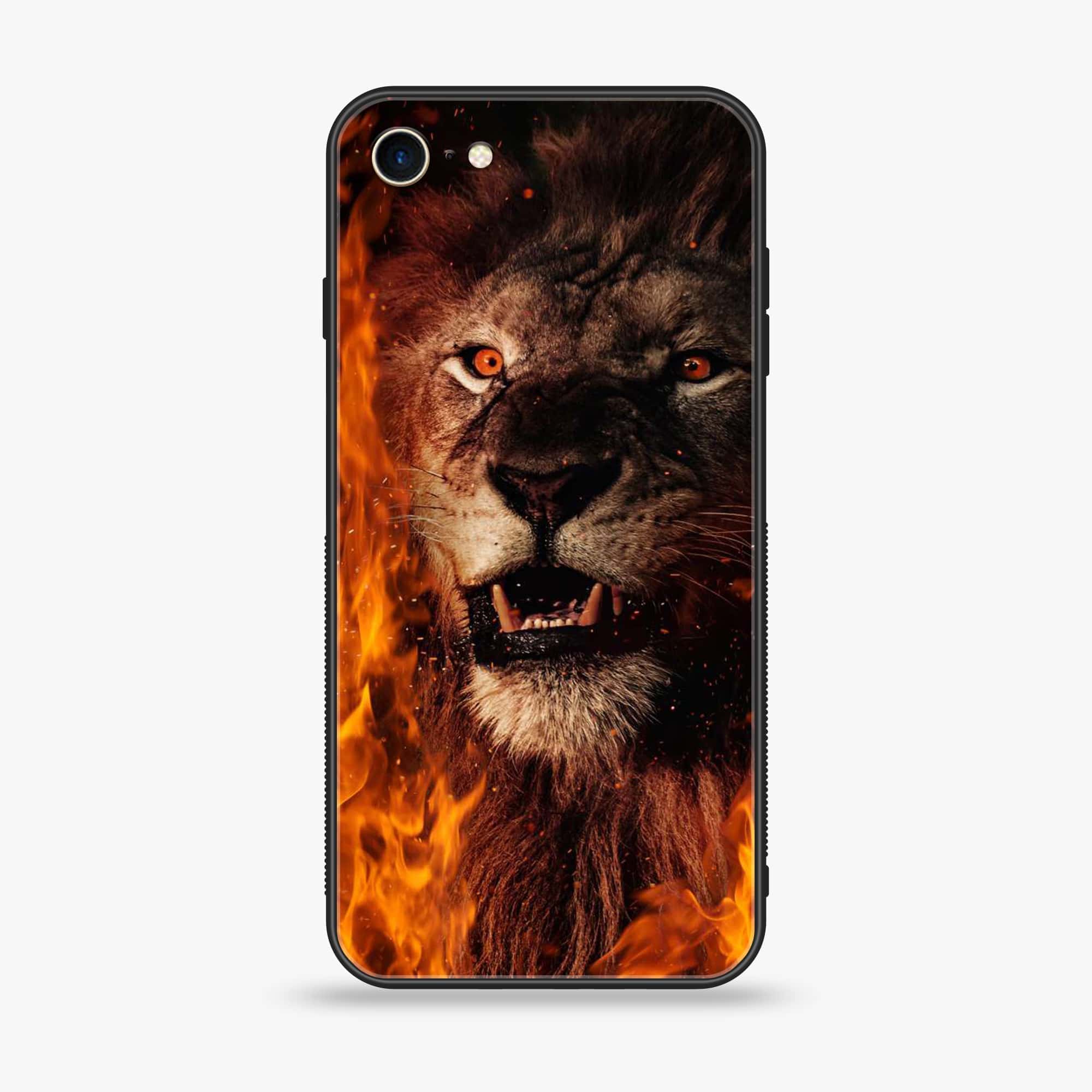 iPhone 7 - Tiger Art Series - Premium Printed Glass soft Bumper shock Proof Case
