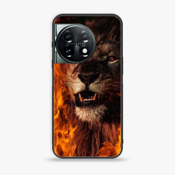 OnePlus 11R -Tiger Art Design 2 - Premium Metal Printed soft Bumper Shock Proof Case CS-22152