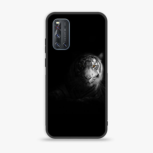 Vivo V19 -Tiger Design 10- Premium Printed Glass soft Bumper shock Proof Case CS-48244