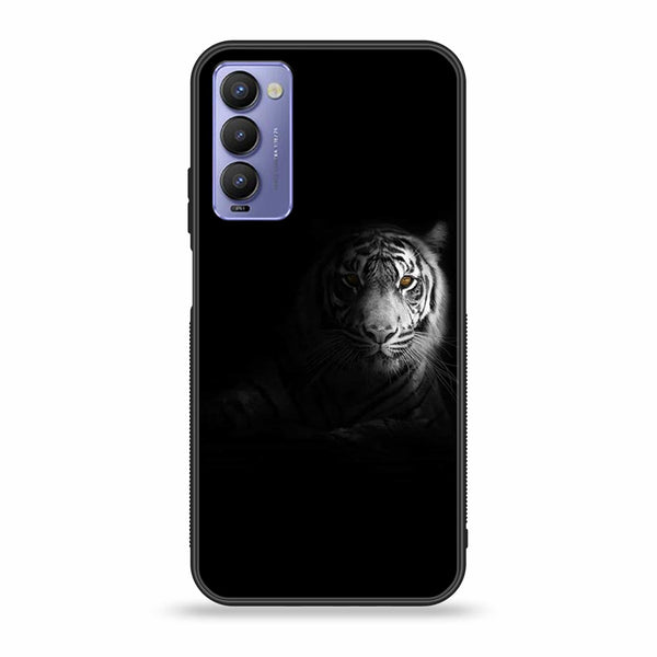 Tecno Camon 18/ 18P/ 18t Tiger Art Design 10 Premium Printed Glass soft Bumper shock Proof Case   CS-23873