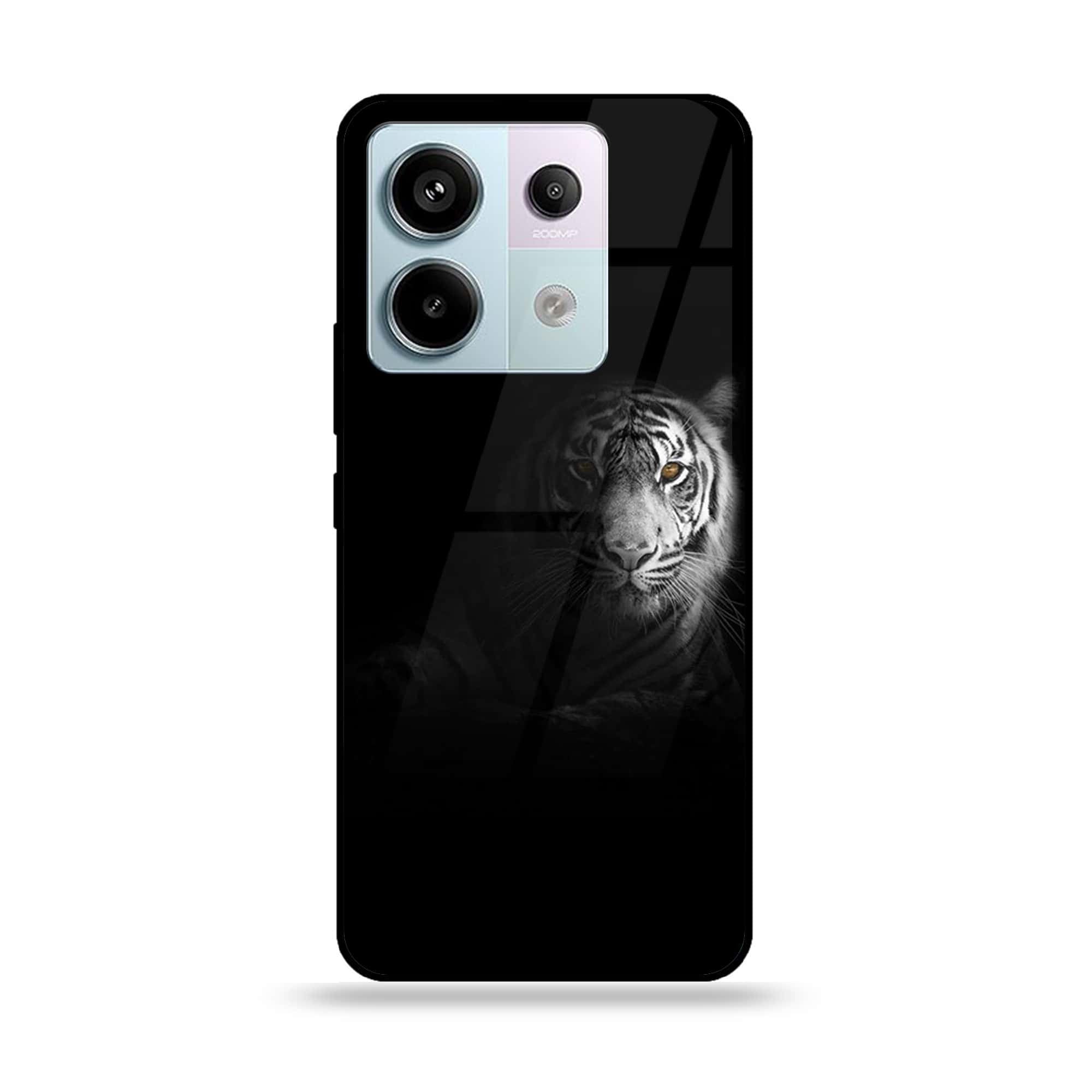 Redmi Note 13 - Tiger Series - Premium Metal Printed soft Bumper shock Proof Case