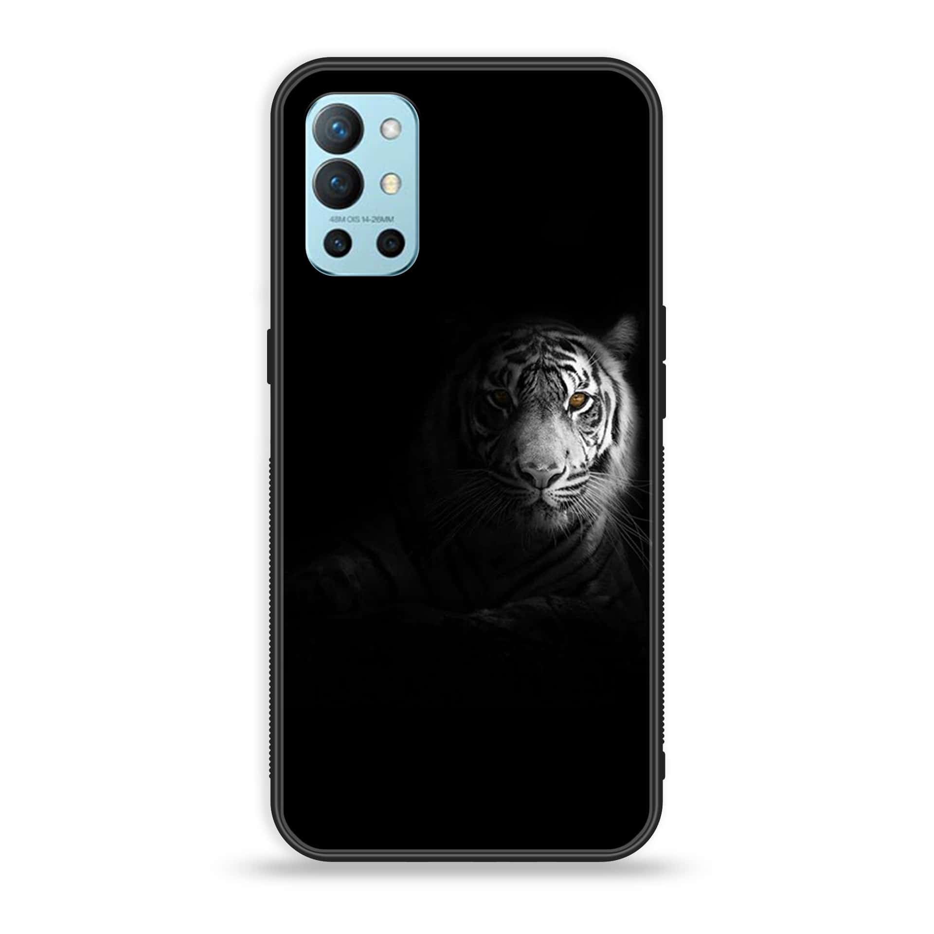 OnePlus 9R - Tiger Series - Premium Printed Glass soft Bumper shock Proof Case